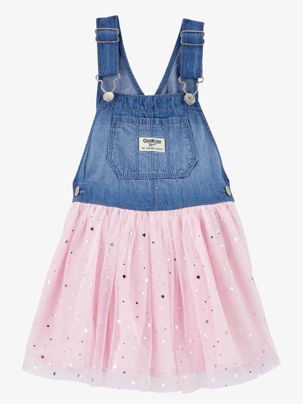 OshKosh Sparkly Tulle & Denim Jumper Dress (3T)